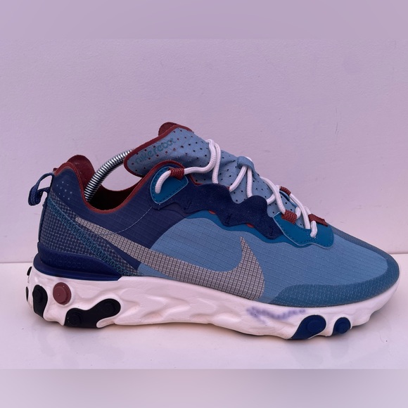 Nike React Element 55 Trainers - Men’s UK 8.5 EU 43 - CU1466-400 Coastal Blue - Picture 6 of 16